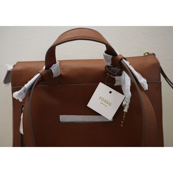 Fossil SHB2976210 Women's Medium Brown Leather Elina Convertible Backpack - Picture 9 of 16
